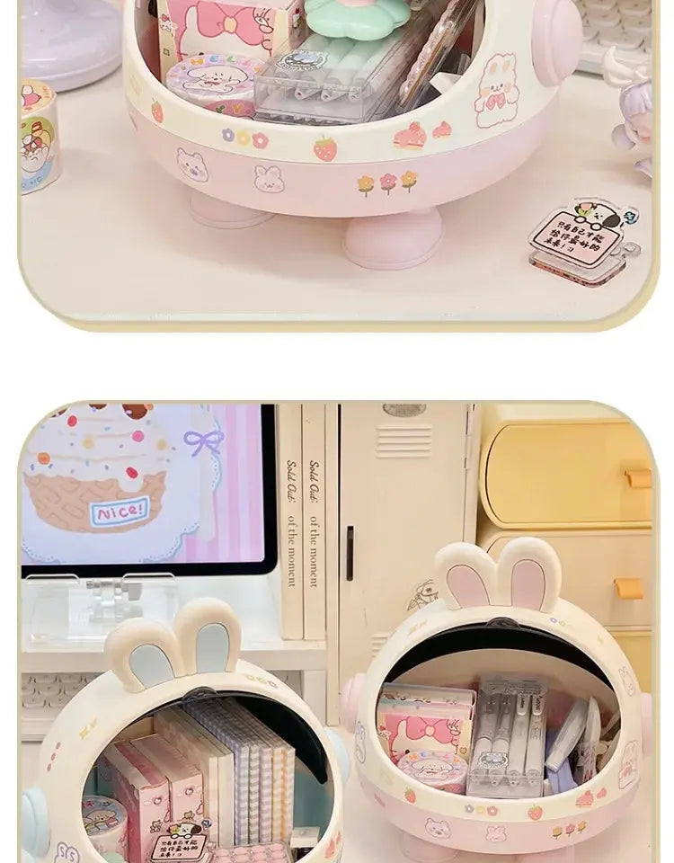 Kawaii Rabbit Desktop Organizer The Luxe Glamour Store