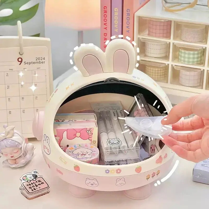 Kawaii Rabbit Desktop Organizer The Luxe Glamour Store