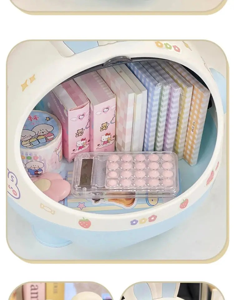 Kawaii Rabbit Desktop Organizer The Luxe Glamour Store