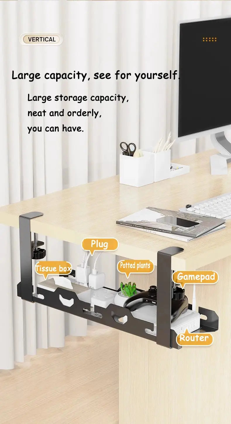 Under-Desk Cable Management Tray The Luxe Glamour Store