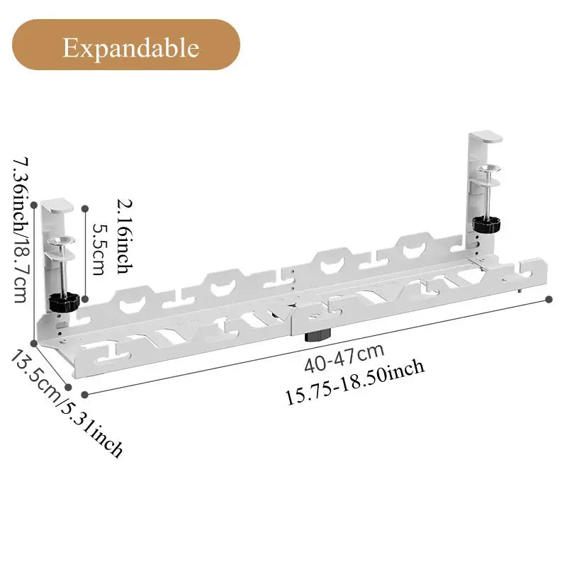 Under-Desk Cable Management Tray The Luxe Glamour Store
