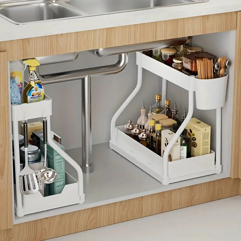 2-Tier Under-Sink Organizer The Luxe Glamour Store