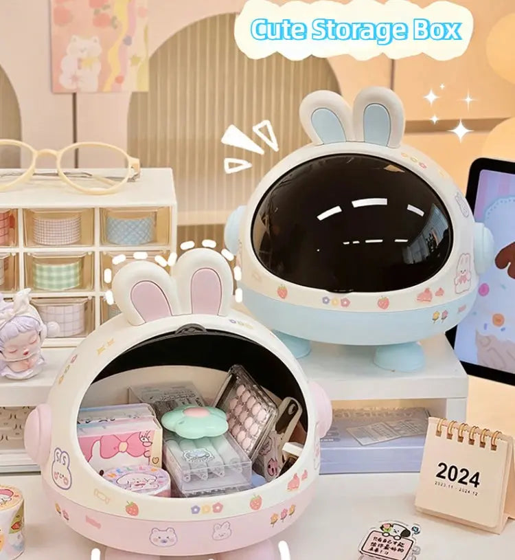 Kawaii Rabbit Desktop Organizer The Luxe Glamour Store