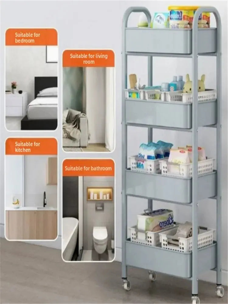 Minimalist Multi-Tier Storage Trolley The Luxe Glamour Store