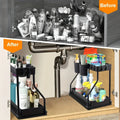 2-Tier Under-Sink Organizer The Luxe Glamour Store